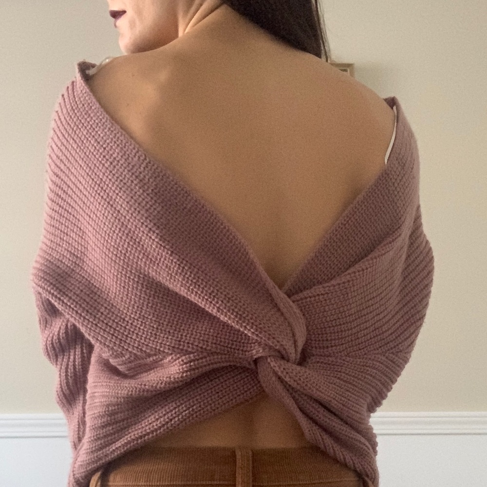 Criss cross sweater